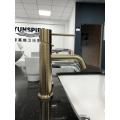 Gold Knurling Basin Faucet