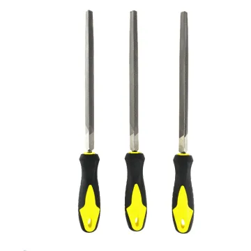 High Carbon Steel File Set - 6/8/10 Inch Heavy Double Fine Tooth Triangular File