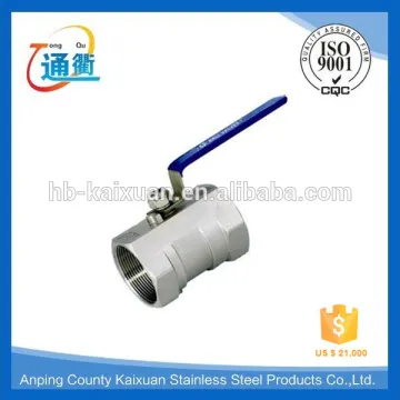SS316 NPT BSPT thread 1pc ball valve