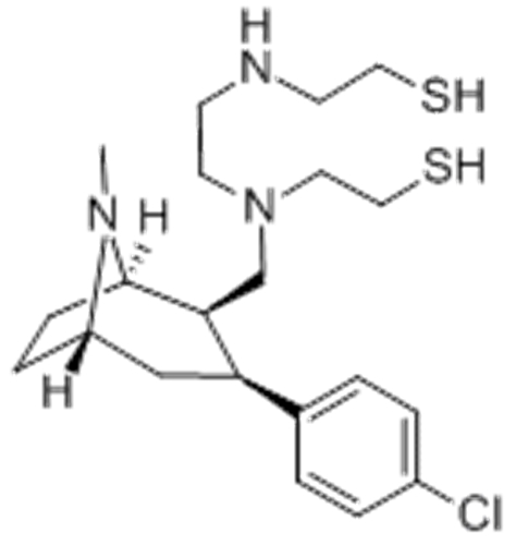 Name: Ethanethiol,2-[[2-[[[(1R,2R,3S,5S)-3-(4-chlorophenyl)-8-methyl-8-azabicyclo[3.2.1]oct-2-yl]methyl](2-mercaptoethyl)amino]ethyl]amino]- CAS 189950-11-6