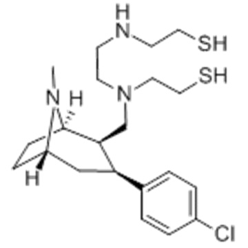 이름 : 에탄 티올, 2 - [[2 - [[[(1R, 2S, 5S) -3- (4- 클로로 페닐) -8- 메틸 -8- 아자 바이 사이클로 [3.2.1] 옥트 -2- 일] 메틸 ] (2- 메르 캅토 에틸) 아미노] 에틸] 아미노] - CAS 189950-11-6