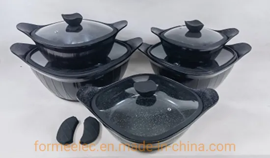 Granite Kitchenware Stewpot 12PCS Set Ceramic Coating Aluminum Die-Cast Casserole Set