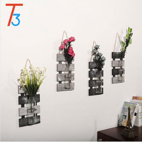 Flower Display Rack Hanging Corner Wood Shelf