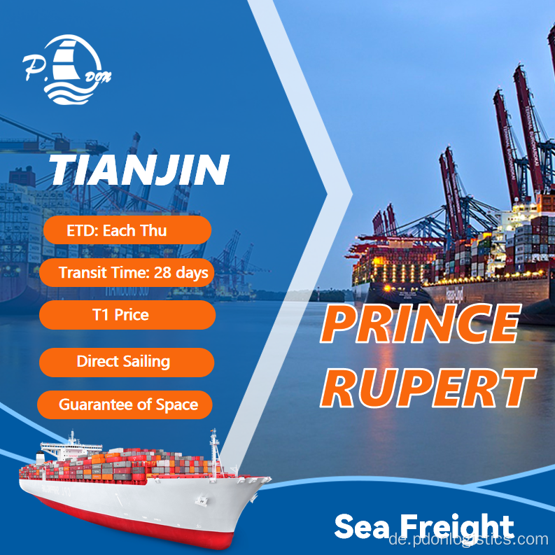 Containerrate von Tianjin zu Prinz Rupert