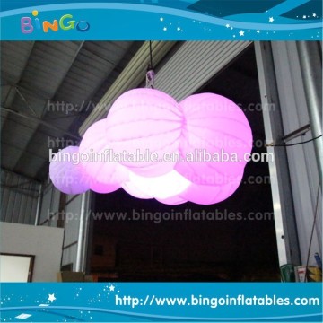 new white inflatable cloud with LED light for party decoration
