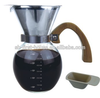 Coffee maker with stainless steel fiter