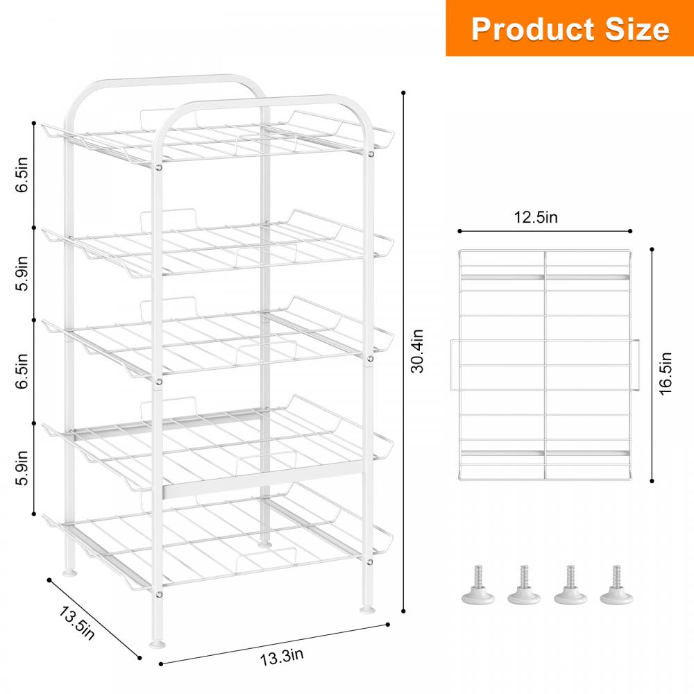 White Stainless Steel Organization