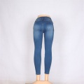 Wholesale Fashion Blue Skinny Casual Ladies Jeans