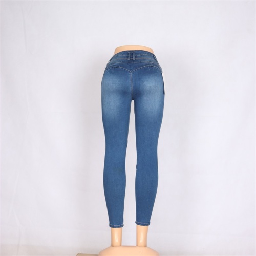 Moda al por mayor Blue Skinny Casual Ladies Jeans