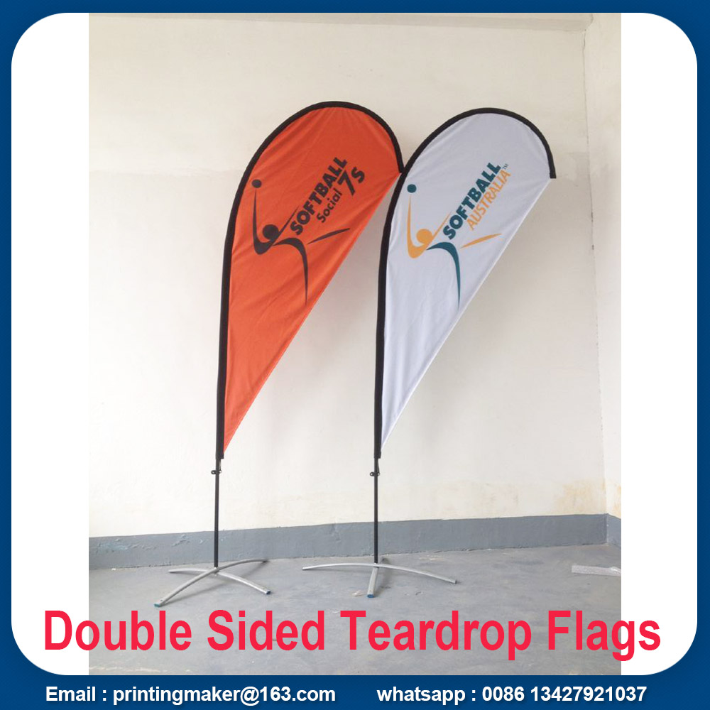 double sided teardrop flags