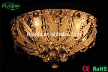 crysatl glass ceiling lamps zhongshan chandeliers with golden blue white