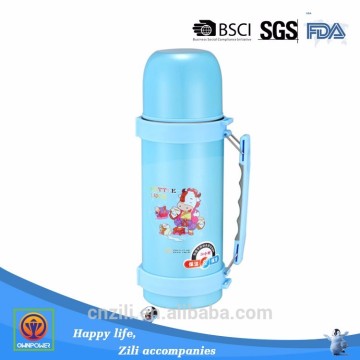 1200 ML cute blue color travel partner outdoor pot with handle