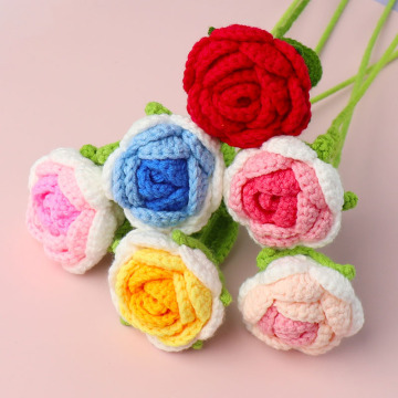 Großhandel künstliche gestrickte Blumen für die Dekoration und Hochzeiten zu Hause