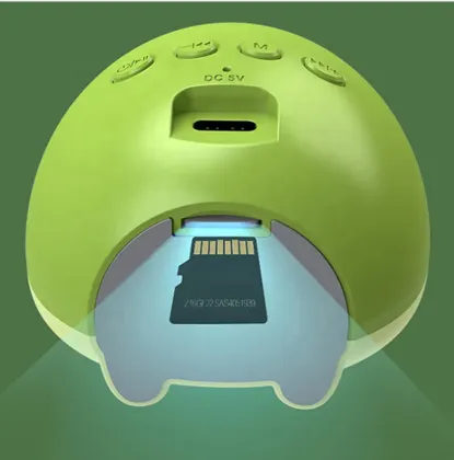 Creative Avocado Cartoon Mini Stereo 5.0 Speaker with FM Support and Portable Subwoofer