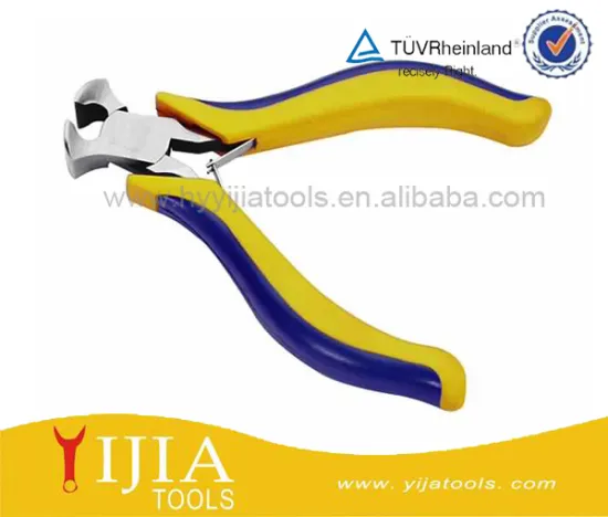 4.5" MIni Round Nose Pliers with yellow+ blue two color handles