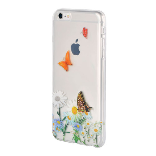 Original Design butterfly Clear TPU IMD Cell Phone Case for iPhone6/6plus