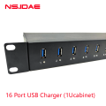 16-Port-USB 1U Rack Ladegerechtsversorgung