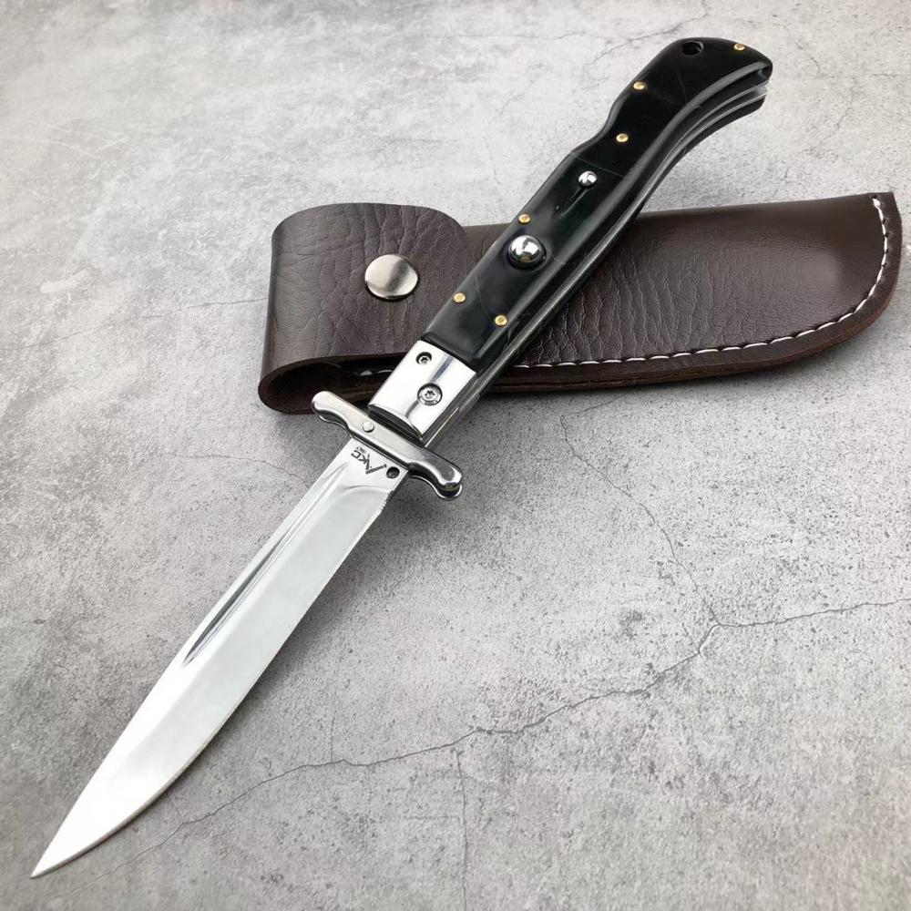 Spring Switch Blade Pocket Knife With Backlock