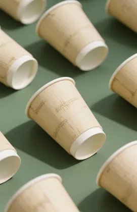 Bamboo fiber paper cup