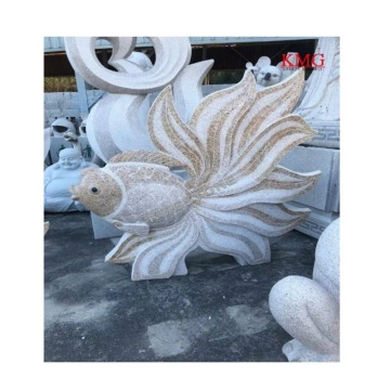 Stone Sculpture of Animal Fish for Decorative Purposes