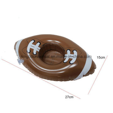 Cheap Price Customized American Football PVC Inflatable Can with Cups Floating Drink Holder