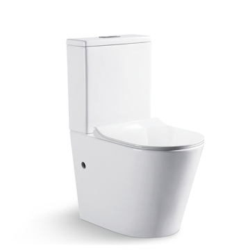 European Style Rimless Floor-Mounted Two-Piece WC Toilet