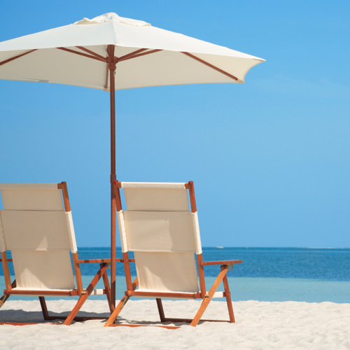 Hawaii White Wooden Beach Sun Payung