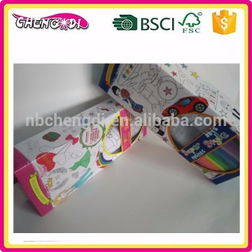 super style B&W print coloring poster with water color pens