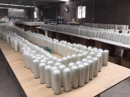 White sanctuary series church candle religious candles