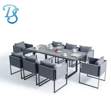Modern Outdoor Wicker Patio Set - Rattan Dining Table and Chairs