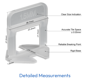 Solid white base of tile leveler