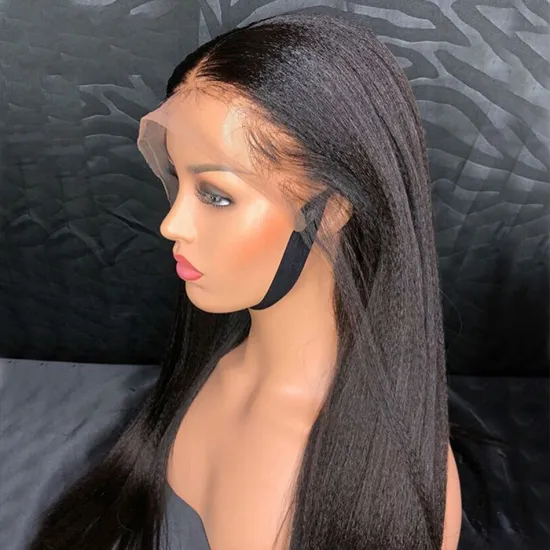 Raw Brazilian Virgin Human Hari Hd Full Transparent Lace Front Wig Pre Plucked Kinky Straight Cheap Human Hair Lace Frontal Wig