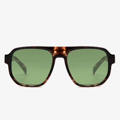 Premium Vintage Oversized Flat-Top Aviator Sunglasses
