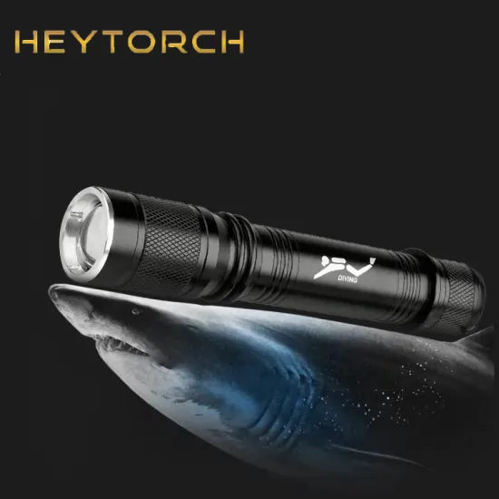 Heytorch 150,000 Lumen Waterproof Flashlight Lantern: Rechargeable LED Dive Light
