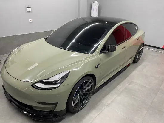 TPU Armored Green Car Wrap PPF Film