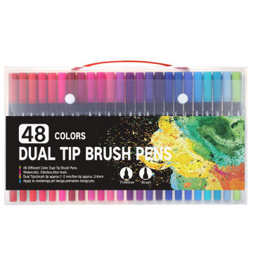Hot Sale Soft Flexible Tipp Aquarell Pinselstift - Mehrfarbiger Dual -Tipp -Marker