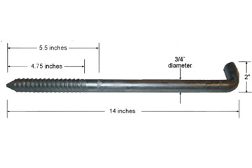 3/4" X 14" Pole Step