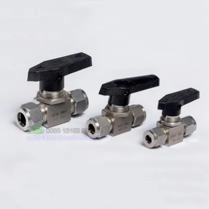 SS304 Stainless Steel Swagelok Double Ferrule High Pressure Compression Ball Valve
