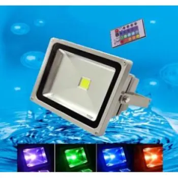50W RGB LED Flood Light with a Dimmer