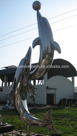 stainless steel dolphin sculpture stainless steel outdoor sculpture