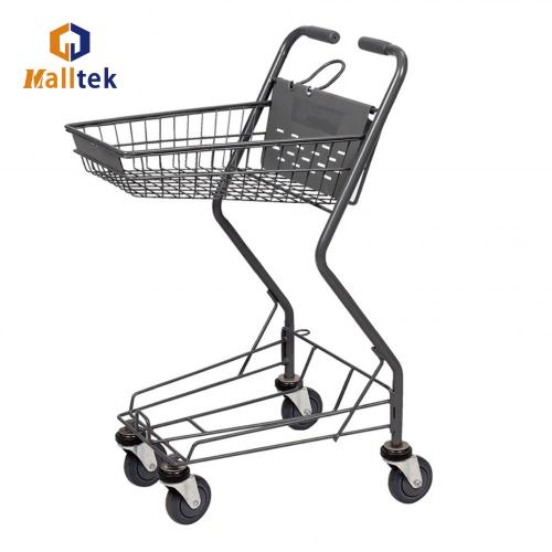 Supermarket 4wheels Metal Basket Trolley