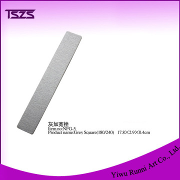 100/180 Nail Supplies Grey Odm Square Nail File For Nail Art