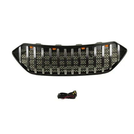 Chrome Front Grill with Lights for Hyundai Santa Fe 2016-2019