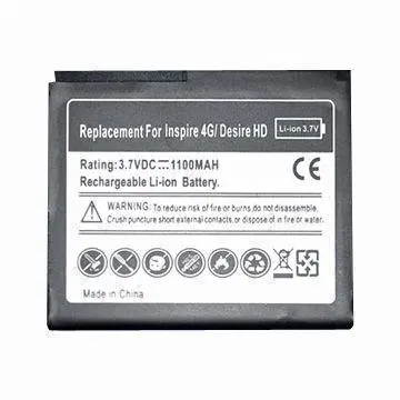 Mobile Phone Battery, Suitable for HTC Desire HD, with 1,250mAh High-capacity