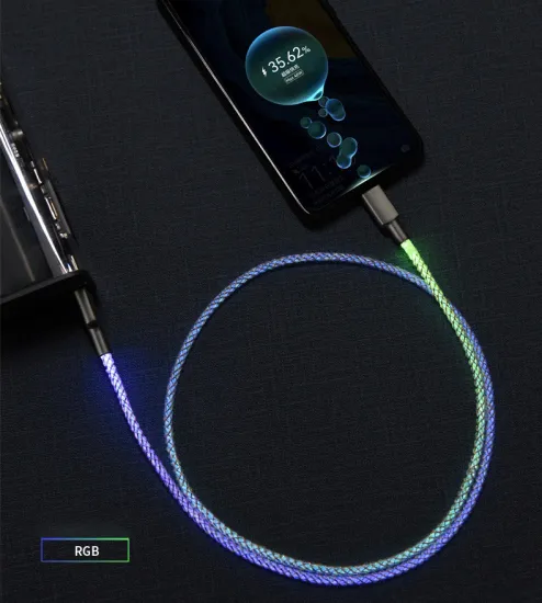 Multi-color braided data Cable 5A100W Type-C To Type-C