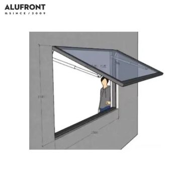 Sistem Termal Broken Gas Strut Window Untuk Foshan Factory Aluminium Awning Window