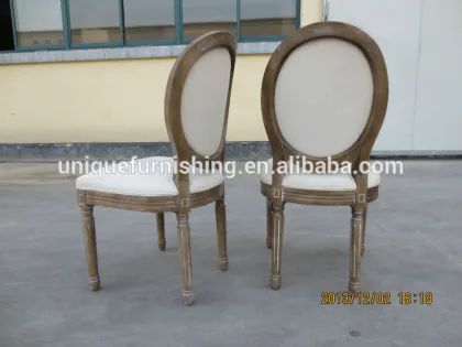 Wholesale Luxury White Wooden Design Louis XV Chair Used Dining Chair