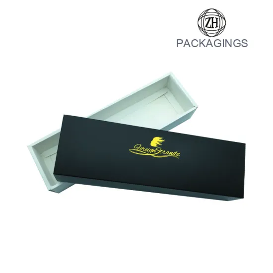 Luxury hair packaging box black hair extension box