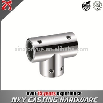 Stainless steel T type Shower room pipe connector / pipe to pipe fitting
