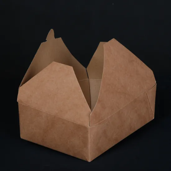 Take Away Fast Food Kraft Paper Packaging Boxes
